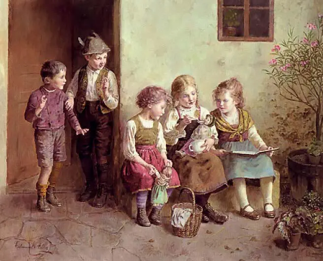 Э Адлер Обед К В Лемох Варька 1893 Ф ЗуберБюлер Девочка с - фото 120