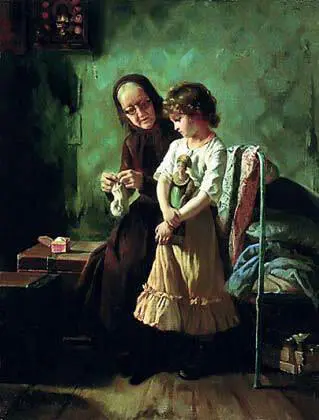 А И Корзухин Бабушка с внучкой 1879 А Ремнёв Рыжая 2004 В - фото 126