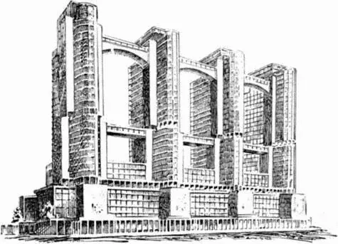 Дом НКТП Проект братьев Весниных В 19251927 гг по проекту Г и М Бархиных - фото 47