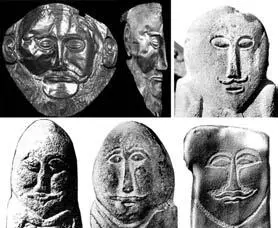 Маска Агамемнона 16 в до н э микенская эпоха и алтайские каменные - фото 21