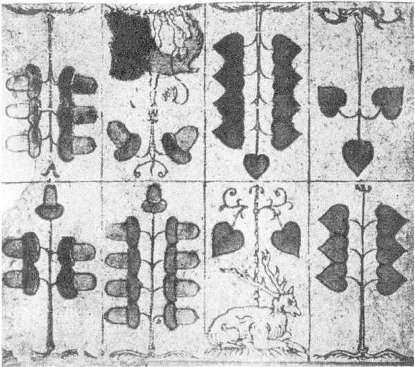 НЕРАЗРЕЗАННЫЙ ЛИСТ ИГРАЛЬНЫХ КАРТ ИЗ ЮЖНОЙ ГЕРМАНИИ 1556 Г ИГРАЛЬНЫЕ КАРТЫ - фото 130