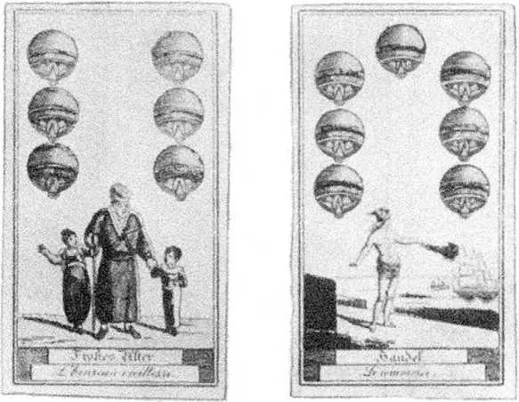 НЮРНБЕРГСКИЕ ГАДАЛЬНЫЕ КАРТЫ РАБОТЫ ИЕ БАКОФЕНА 1820 Г НЕМЕЦКИЕ ГАДАЛЬНЫЕ - фото 170