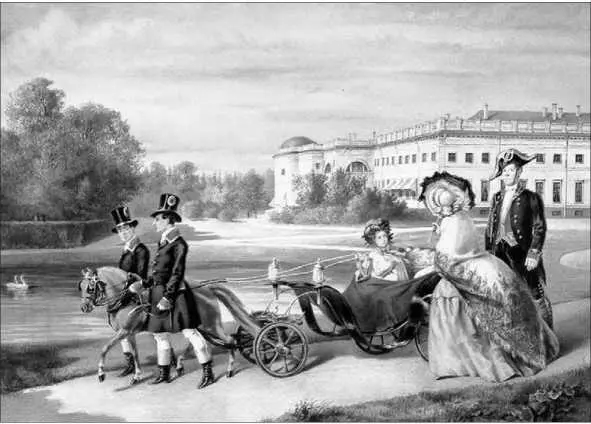 Великая княжна Мария Александровна на прогулке Худ Ф Тейхель 1858 г - фото 123