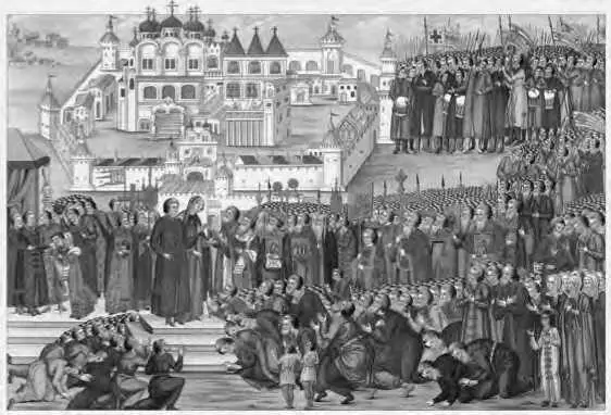 Встреча Великого посольства у стен Ипатьевского монастыря Второго марта 1613 - фото 28