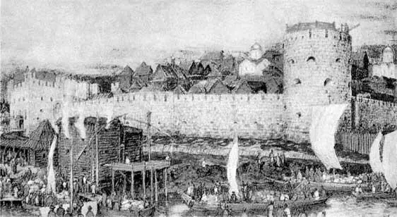 А М Васнецов Кремль при Дмитрии Донском Картина изображает исторический - фото 113