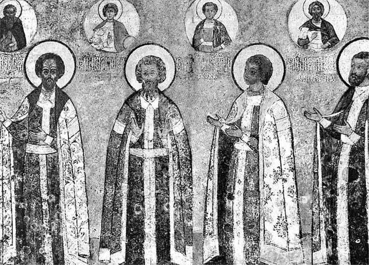 Звенигородский князь Юрий со своими сыновьями Фреска Архангельского собора - фото 136