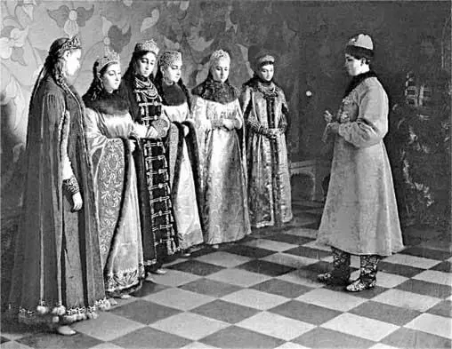 Г C Седов Выбор невесты царем Алексеем Михайловичем Прорисовка - фото 316