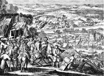 А Шхонебек Штурм Азова 18 июля 1696 г Русский флот под Азовом во время - фото 386