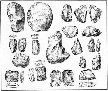 Каменные орудия из пещеры Чжоукоудянь Они моложе ляньтянских на 300 тыс лет - фото 111