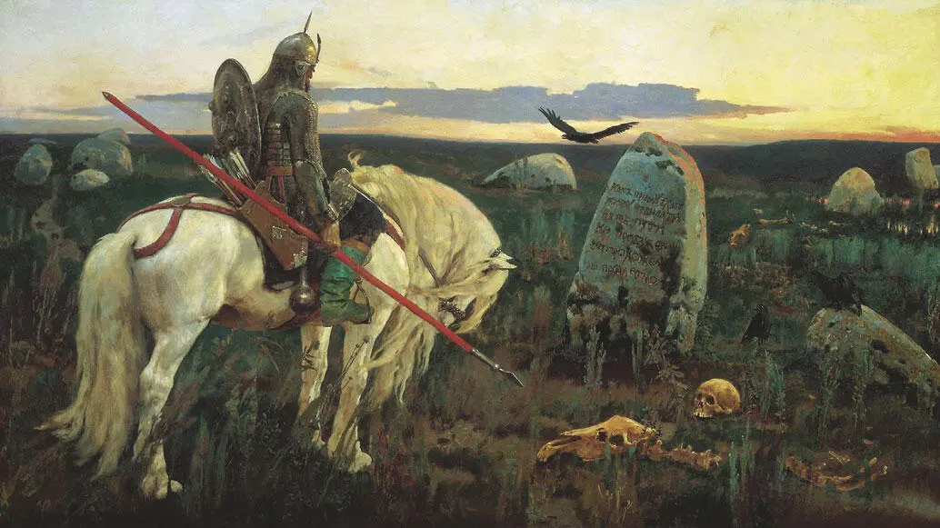 В Васнецов Богатырь на распутье Вскрыл они тут и сидят говорит им - фото 73