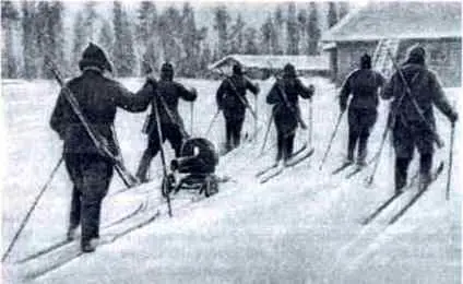 Лыжный отряд отправляется в тыл противника Светлосинее поле и черный кант - фото 6
