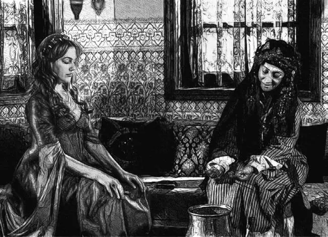Сцена с гаданием из турецкого сериала Великолепный век Яблоки мандрагоры - фото 32