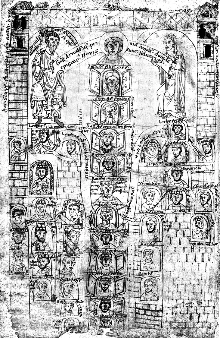 Родословное древо Каролингов Миниатюра из рукописи XII в Непрерывные войны - фото 14