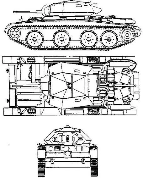 Covenanter ТАКТИКОТЕХНИЧЕСКИЕ ХАРАКТЕРИСТИКИ КРЕЙСЕРСКОГО ТАНКА Mark V - фото 19