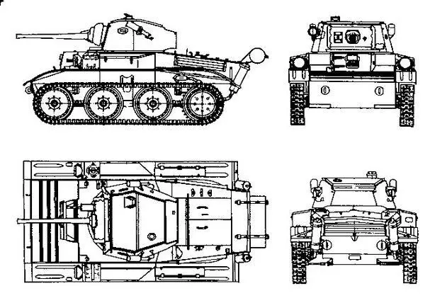 Tetrarch Мк I ТАКТИКОТЕХНИЧЕСКИЕ ХАРАКТЕРИСТИКИ ЛЕГКОГО ТАНКА Mark VII - фото 4