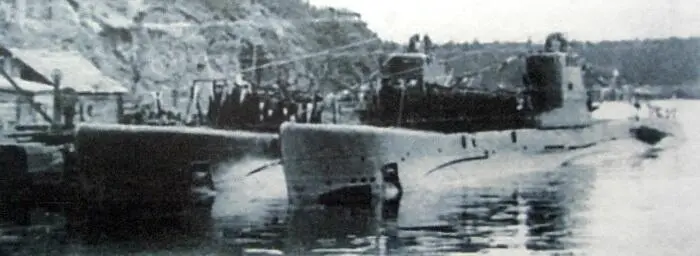 Подводные лодки Щ117 и Щ119 Советская гавань 1945 год Подводная лодка - фото 215