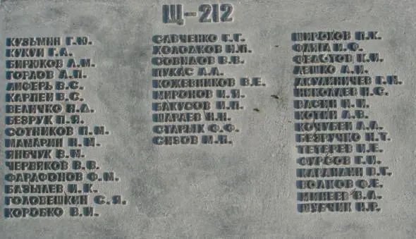 Мемориальные доски с фамилиями членов экипажей погибших подводных лодок на - фото 322
