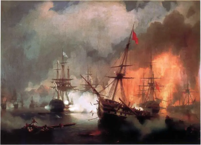 И Айвазовский Наваринское сражение 1827 г 1846 г Высшее военноморское - фото 29