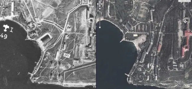 На снимке с германского самолета видны здание Морского Корпуса четыре здания - фото 450