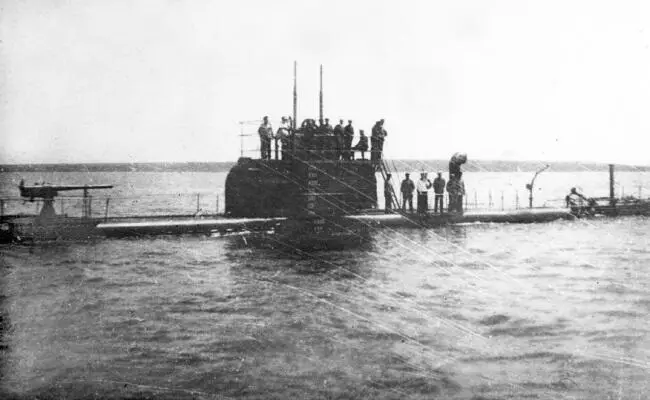 Подводная лодка Орлан на ходовых испытаниях 1917 год Подводная лодка - фото 409