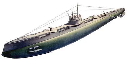 Подводная лодка Пеликан перед спуском на воду Март 1917 года Всплытие на - фото 417
