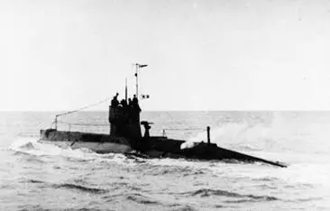 Подводная лодка А5 на выходе в море Подводная лодка АГ21 1942 год - фото 465