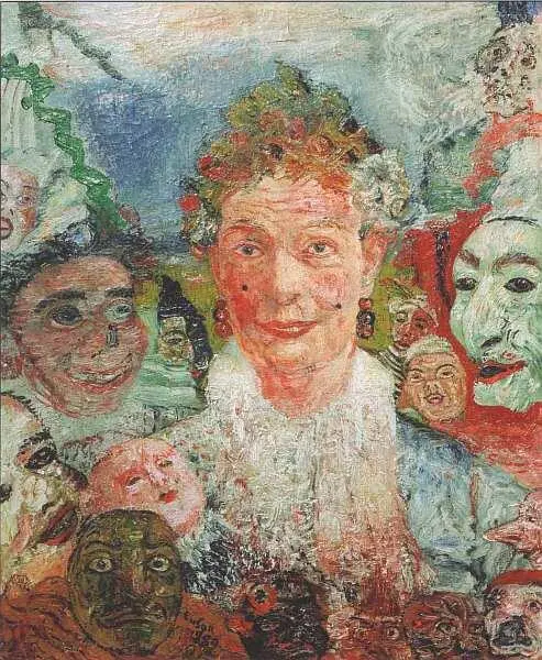 Джеймс Энсор 18601949 Старая дама с масками 1889 Холст масло 54x465 - фото 62