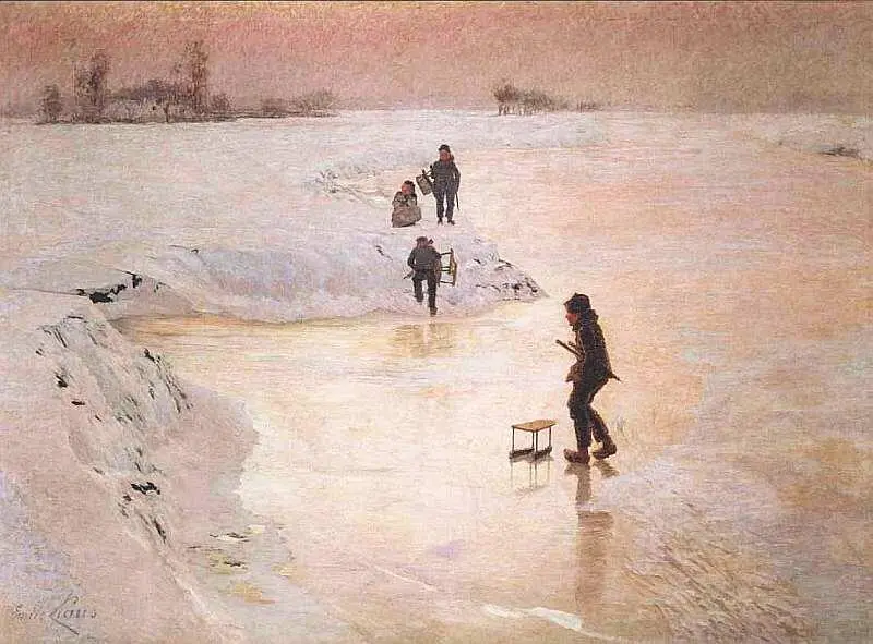 Эмиль Клаус 18491924 Фигуристы Зимородки 1891 Холст масло 1485x205 - фото 65