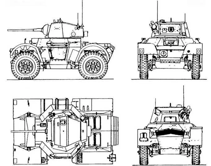 Daimler Mk I ТАКТИКОТЕХНИЧЕСКИЕ ХАРАКТЕРИСТИКИ БРОНЕАВТОМОБИЛЯ Daimler Mk I - фото 17