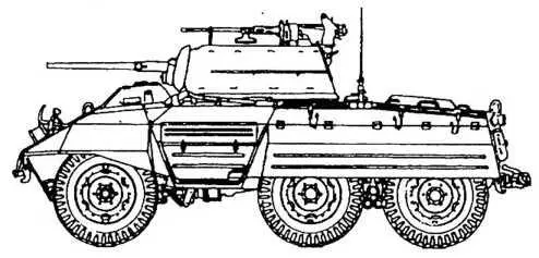 М8 Greyhound М20 С конца 1943 года в Англию начали поступать и легкие - фото 38