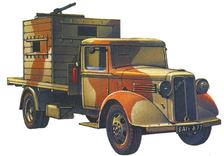 Импровизированный бронеавтомобиль Armadillo Mk I на базе грузовика Bedford - фото 51