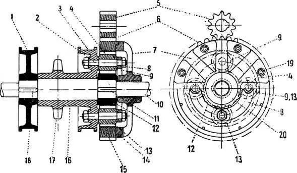 Планетарный механизм поворота Вильсона 1 18 тормозной барабан 2 пальцы - фото 34