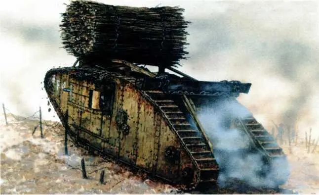 К ноябрю 1917 г британские танки несли уже по большей части однотонную - фото 127