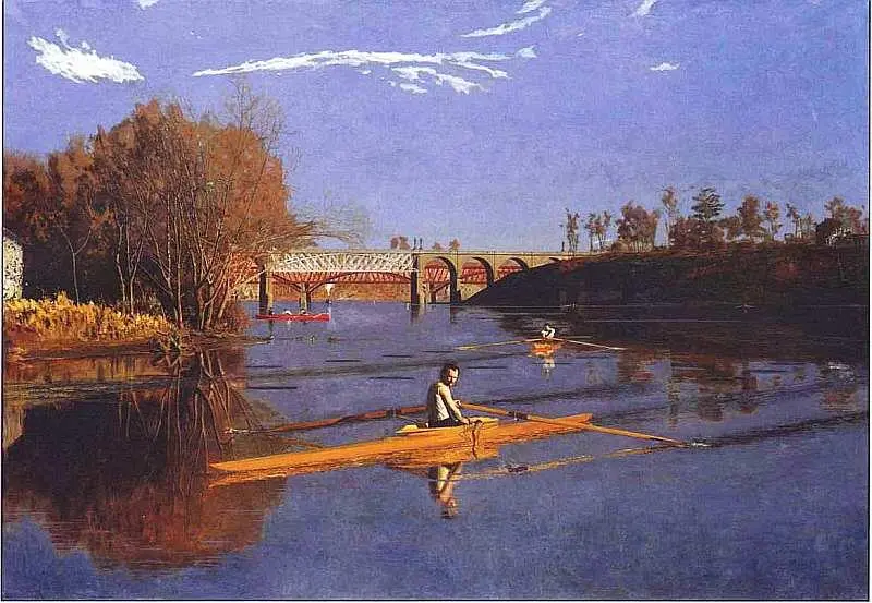 Томас Икинс 18441916 Макс Шмитт в лодке 1871 Холст масло 819x1175 - фото 85