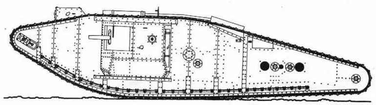 Mk IV Tadpole Тяжелый танк Mk V Его характерные особенности квадратная - фото 21