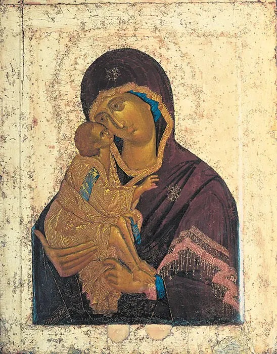 Донская икона Божией Матери Около 1390 г Из XIV и XV веков до нас дошло много - фото 49