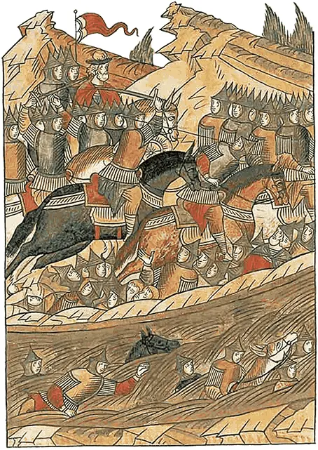 Битва на реке Воже Миниатюра Лицевого летописного свода XVI в Тем не менее - фото 113