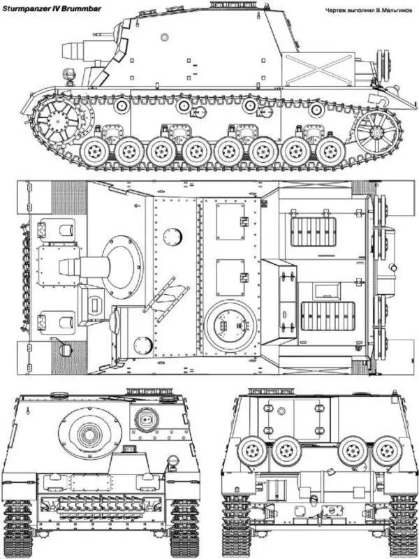 Sturmpanzer IV Brummbar Орудие получило обозначение 15 cm Sturmhaubitze 43 - фото 109
