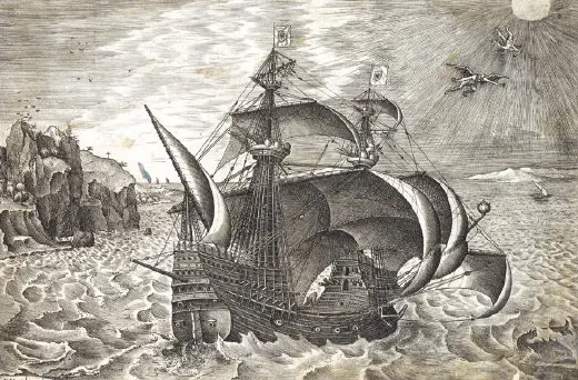 Корабль XVI века Гравюра из коллекции Брейгелястаршего В воскресенье 19го - фото 15