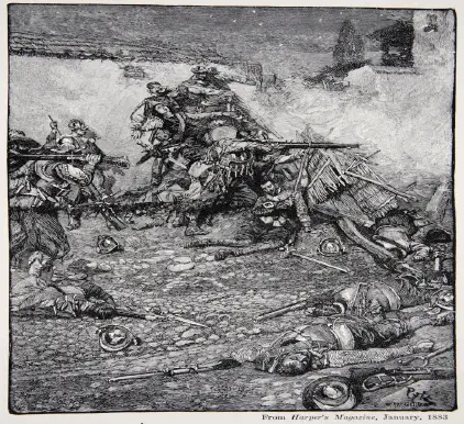 Англичане штурмуют СантоДоминго Рисунок из журнала Харперс мэгэзин 1883 г - фото 33