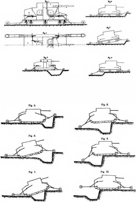 Схема устройства гусеничной бронемашины Моторгешютц и планируемый способ - фото 4