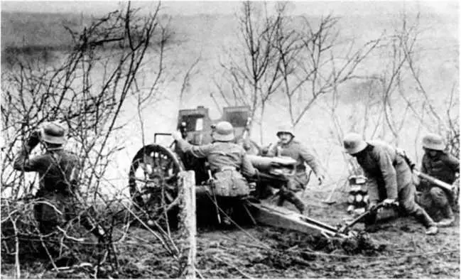 Германская 77мм полевая пушка модели 1896 г 77 cm FK 96 nА установленная - фото 8