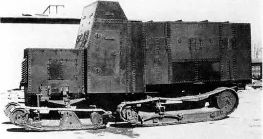 Опытное шасси БремерВаген с макетом бронекорпуса март 1917 г Кроме - фото 10