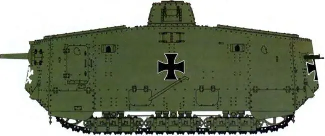 Танк А7V 527 из состава 1го штурмового отделения апрель 1918 г Танк - фото 136