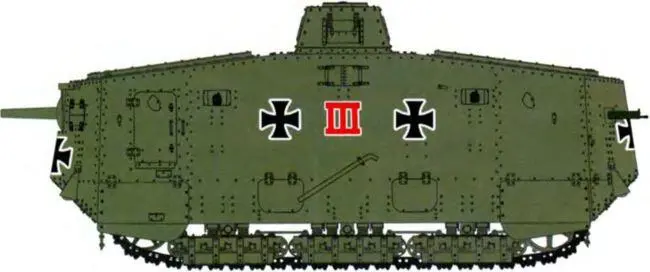 Танк A7V 563 Вотан из состава 2го штурмового отделения лето 1918 г - фото 137