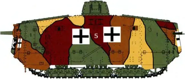 Танк А7V 540 из состава 1го штурмового отделения сентябрь 1918 г - фото 140