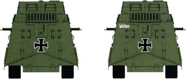 Лобовая часть A7V из первого заказа с тумбовой установкой орудия Вариант - фото 141