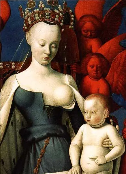 Жан Фуке Мадонна с Младенцем Фрагмент 1452 Симоне Мартини около - фото 6
