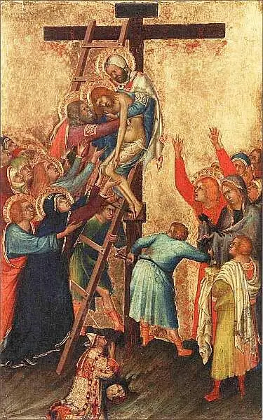Симоне Мартини около 1284 1344 Снятие с креста 13351337 Дерево масло - фото 9
