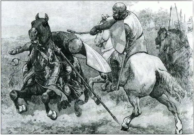 Поединок короля Роберта Брюса с сэром Хенри де Боханом Рисунок XIX в - фото 70